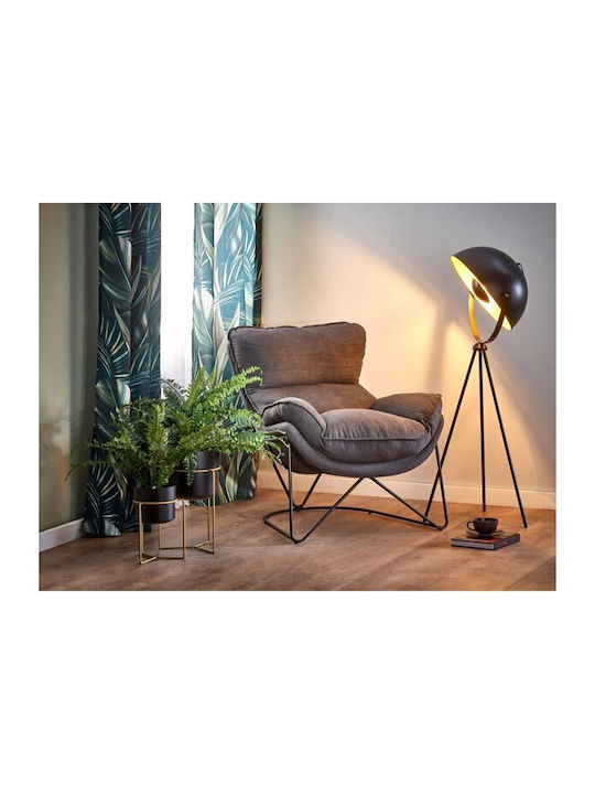 Houston 1419 Sessel Samt Grey 85x75x88cm