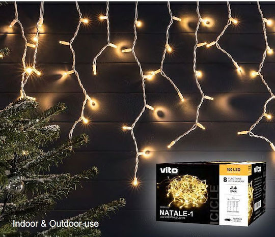160 Lichterketten LED 3m. x 60cm Warmes Weiß Typ Regen 1Stück