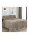 Lino Home Duvet Cover Set Single 160x240cm Valar Taupe 2pcs