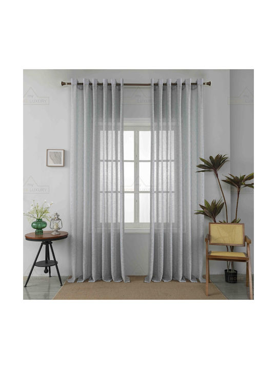 Homeone Perdea cu Capse Gri 270x290cm