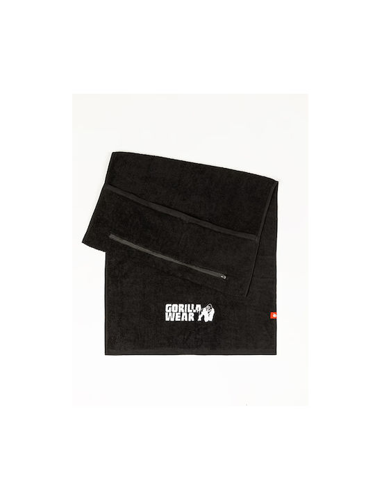 Gorilla Wear Πετσέτα Γυμναστηρίου Μαύρη 50x100cm