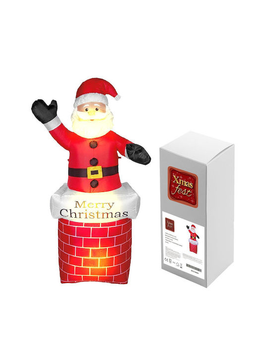 Outdoor Illuminated Santa Claus Electric Red
