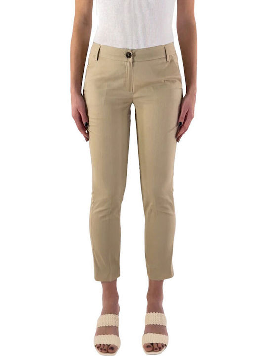 Women's Fabric Trousers Beige