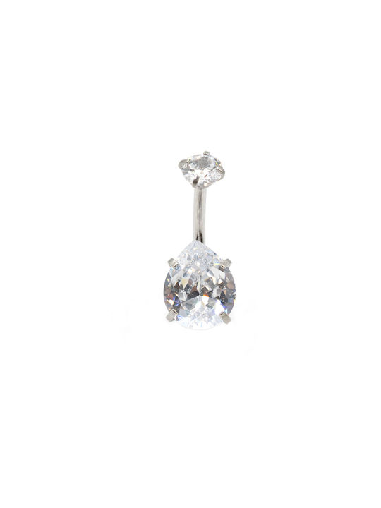 Navel Earring Steel Zircon Nax1142