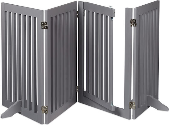 Relaxdays Hundeteiler in Grau Farbe 70 x 207 x 30cm