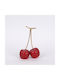 Decorative Cherry Polyresin Red Gold 12.9x6x20cm 14164 752-28602