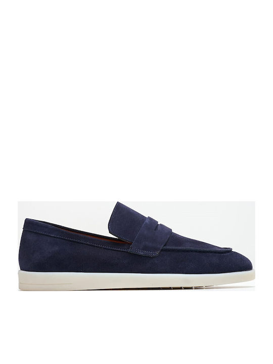Men's Suede Moccasins Blue