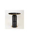 Rundes Beistelltisch Metall Schwarz-Gold M46xL46xH50cm