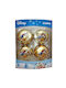 Mickey & Friends Hängendes Kugel Ornament Ornament Gold 7.5cm Set 4Stück