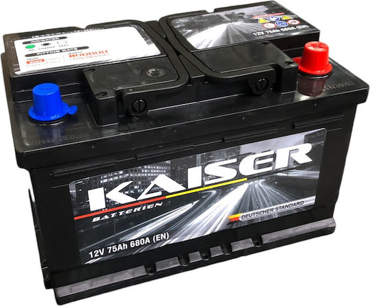 Kaiser Μπαταρία Αυτοκινήτου 190x280x170mm με Χωρητικότητα 75Ah και CCA 680A