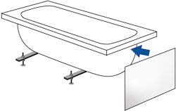 Carron Badezimmer Seiten-Whirlpool-Panel 750x540h