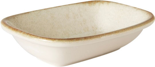By Bone Serving Bowl Round made of Porcelain Yellow with Diameter 16cm 12pcs