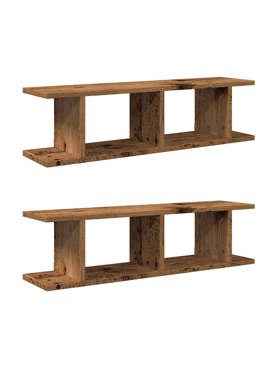 Shelves Wall 2pcs 90x18x20cm Black