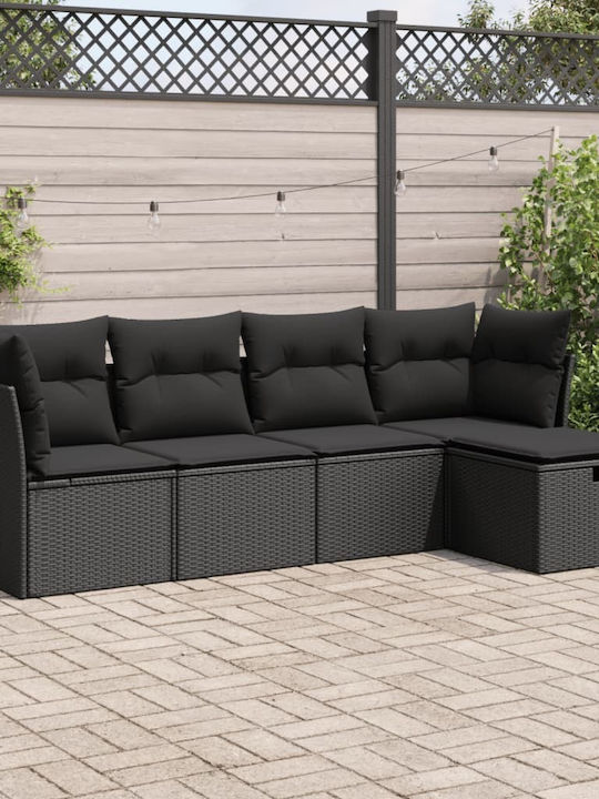 Corner Outdoor Sofa Rattan with Cushions 55x55x...