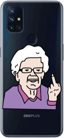 Husă din silicon TPU transparentă Oneplus Nord 10 Crazy Granny