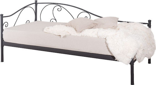 Matilda Kinderbett aus Metall Schwarz mit Lattenrost für 90x200cm Matratze