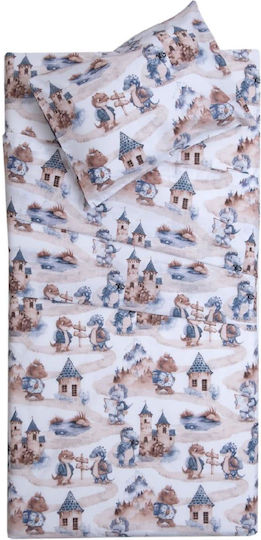 Viopros Double Sided Cotton Baby Quilt 120x160cm Draco