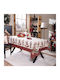 Teoran Christmas Tablecloth Fabric White L140xW140cm.