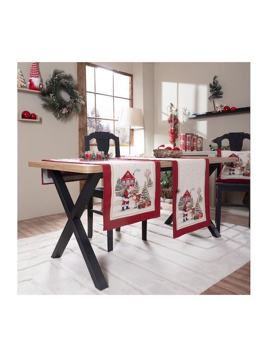Teoran Christmas Tablecloth Runner Fabric L45xW...