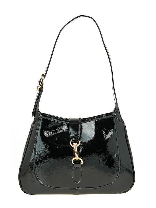 Verde Damen-Schultertasche Schwarz