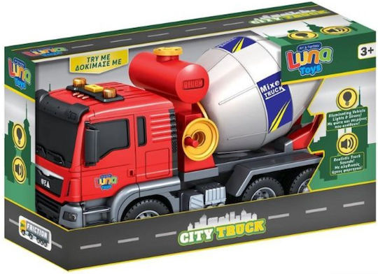 Luna Concrete Mixer 1:14 Pull Back For 3+ Years Old