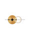 Luma Modern Lamp Wall with Integrated LED and Warm White Light Gold 100cm