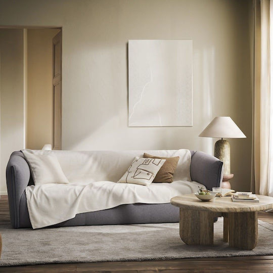 Gofis Home Armchair Throw Nimbus 180x180cm Dove Ecru 447/40