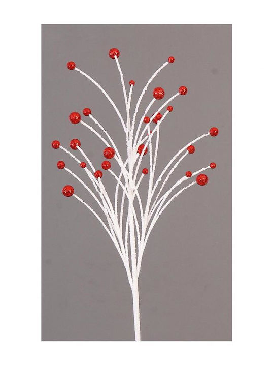 Red Pom Pom Branch 66cm