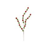 Red Green Pom Pom Branch H71cm