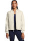 Women's Short Bomber Jacket for Winter White