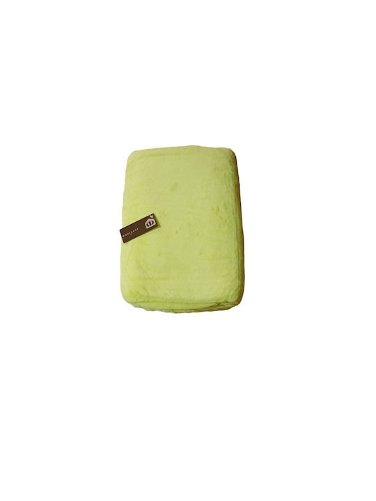 Manterol Casa Chic Colour 001 Blanket Spanish Fleece Double 230x230cm Lemon
