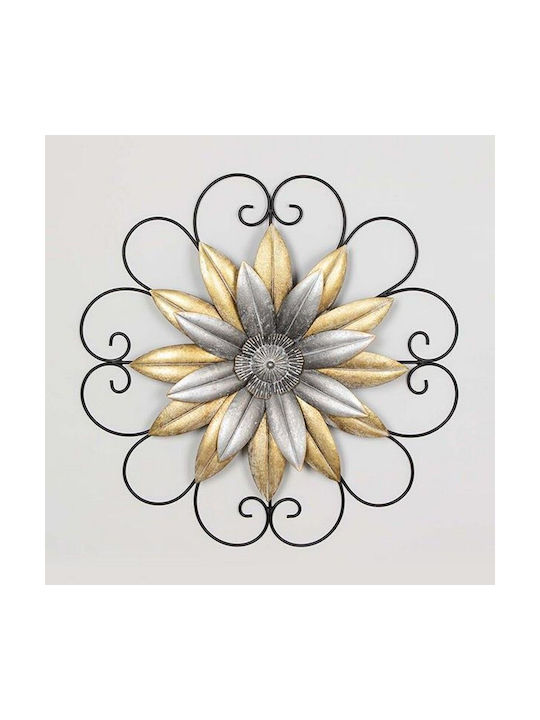 Wall Decor Silver Made of Metal 59x4.5x59cm