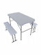 Set Masă Oțel Pentru Camping Pliabil 108x60cm Alb