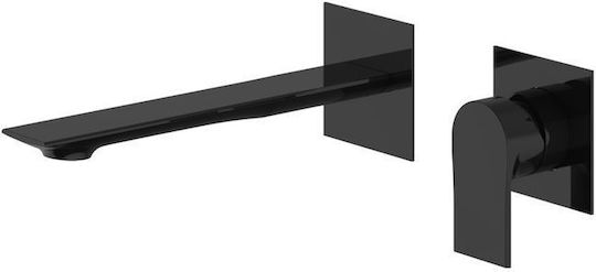 Kolossos Built-in Mixer & Spout Set for for Bathroom Sink Black
