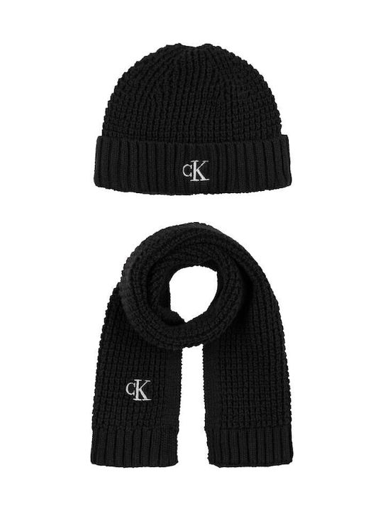 Calvin Klein Детски Шапки Комплект с Шал Плетен...