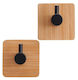 Bamboo Hooks Square Set of 2 Pcs W7991s-2p 4.5x4.5x2.8cm Viosarp