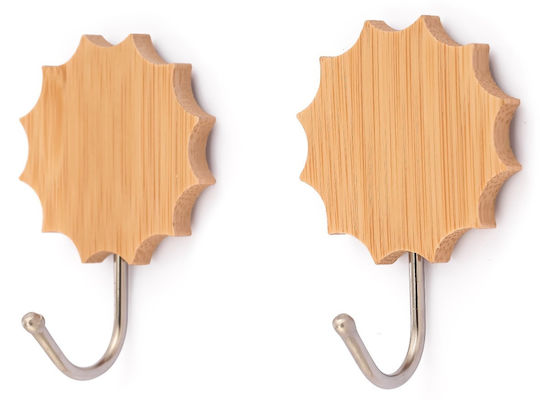 Viosarp Bambus-Haken Sonnenherz Set mit 2 Stück W9023 Viosarp