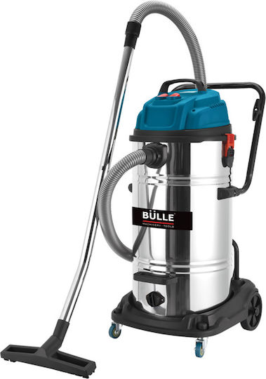 Bulle Staubsauger Flüssigkeiten / Feststoffe 1200W mit Edelstahl Behälter 70Es