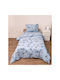 Viopros Kids Duvet Set Double Sided Single with Pillowcase Blue 160x240cm