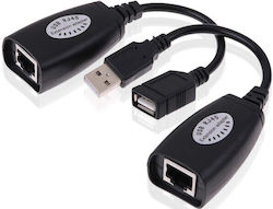 Удължителен адаптер Usbrj45e USB 50μ (чифт) Удължителен адаптер Usbrj45e USB 50μ (чифт)