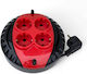 Elegant Retractable Extension Cord 4 Outlets 5-meter Cable