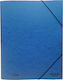 Skag Folder Prespan with Rubber Band and Ears for Paper A4 Blue