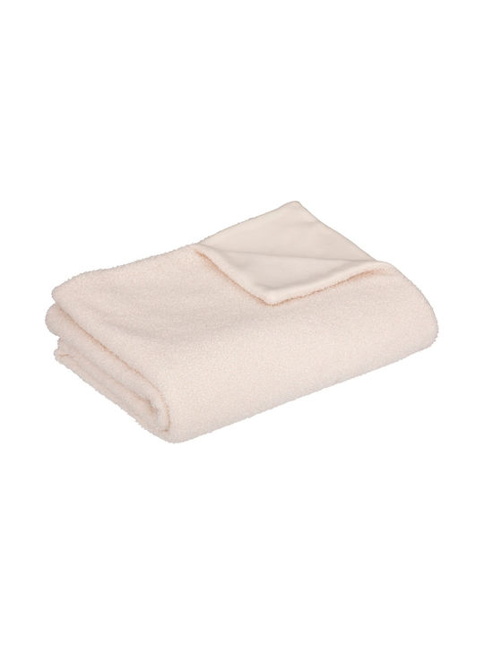 Atmosphera Jaiko Fleece Blanket Sofa 120x160cm Ivory