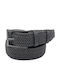 Elastic Men's Belt Fabric Knitted Dark Gray