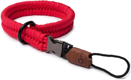 Каишка за китка на фотоапарат C-rope, изработена от ръчно плетен паракорд, система за бързо освобождаване, червена