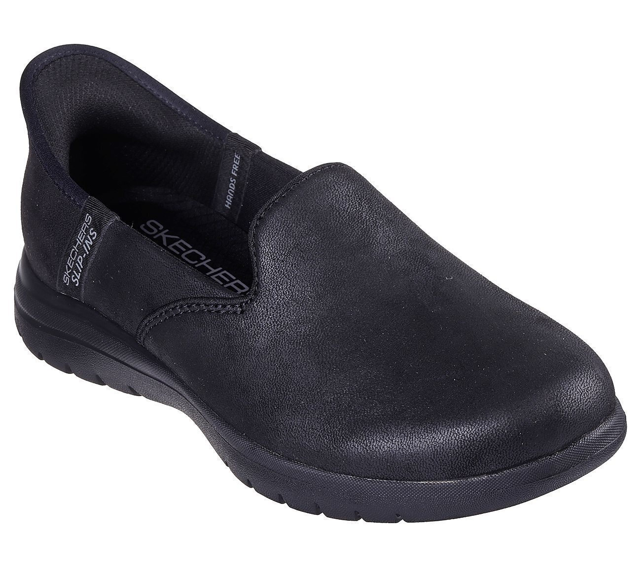 Skechers On-the-GO Flex Leder Damen Slip-Ons Schwarz 136544-BBK