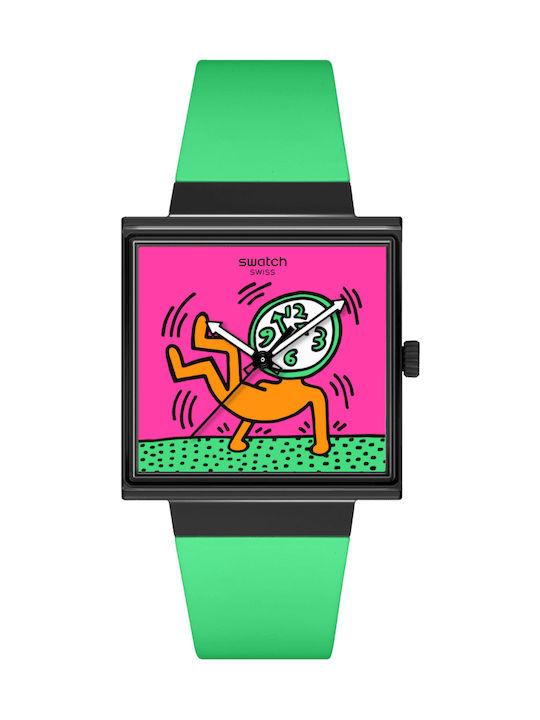 Swatch Ceas Barbati cu Baterie cu Curea de Cauc...