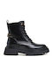 Drop 3 Queen Handler Leather Women's Ankle Boots with Medium Heel Black