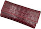 ByLeather Leather Tobacco Pouch With Magnetic Clasp Red Crocodile
