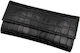 ByLeather Leather Tobacco Pouch With Magnetic Clasp Black Crocodile